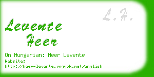 levente heer business card